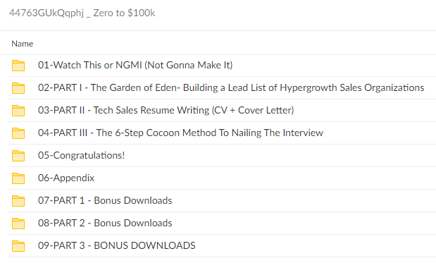 44763GUkQqphj Zero to $100k Landing Any Tech Sales Role By Bow Tied Cocoon